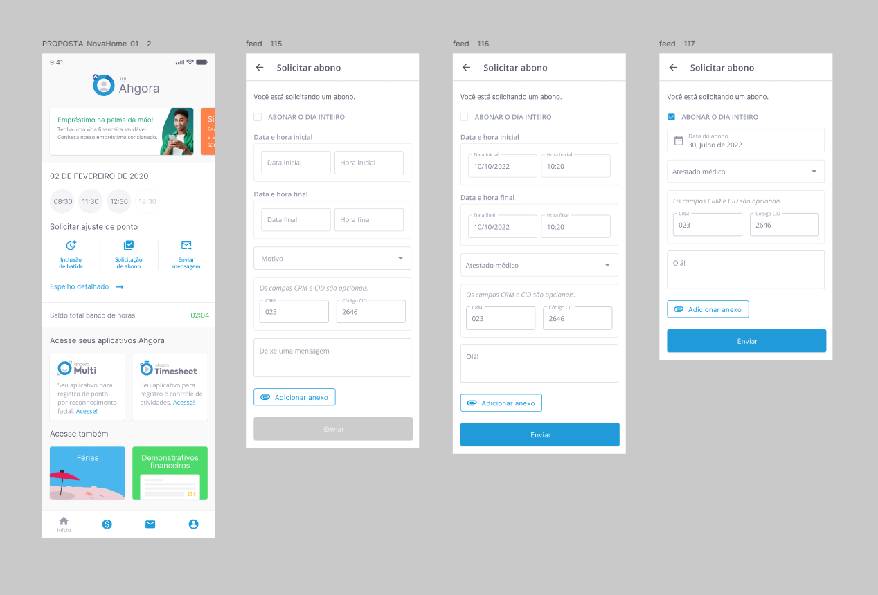 Painel de Banco de Horas